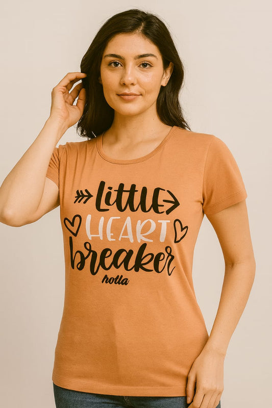 Women's R Neck T-Shirt - Mustard